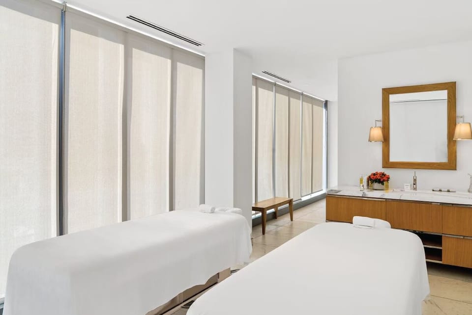 Sink into serenity with calming spa treatments and soft light.