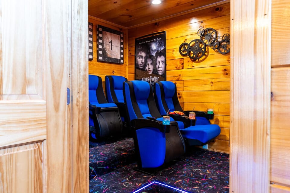 Your private movie theater, right in the cabin.