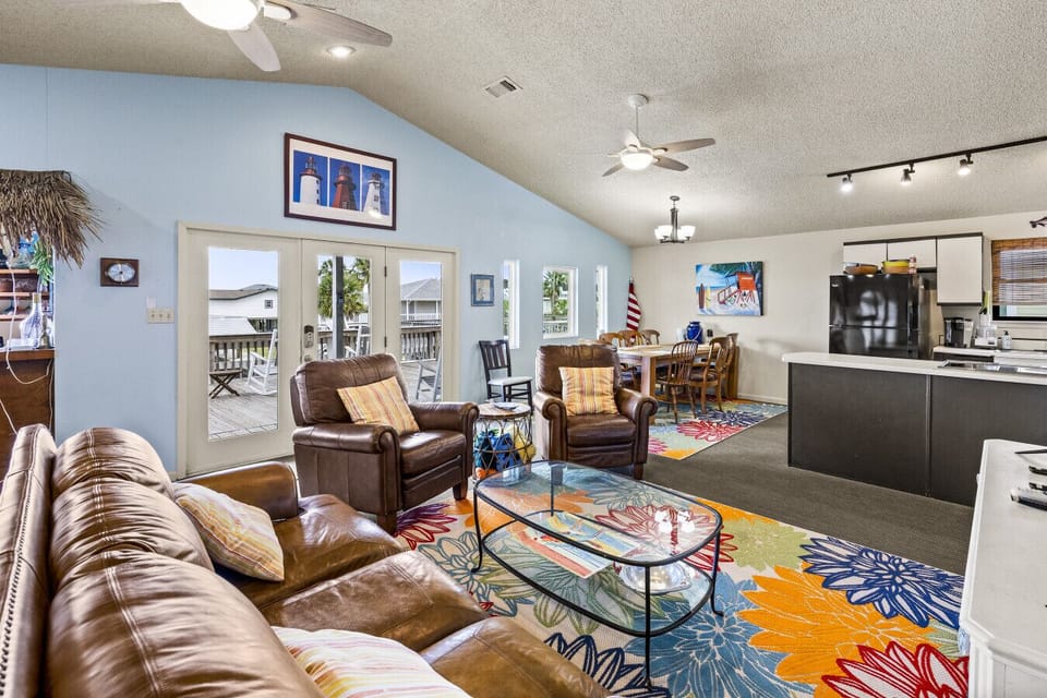 Curl up with a good book in the inviting living room