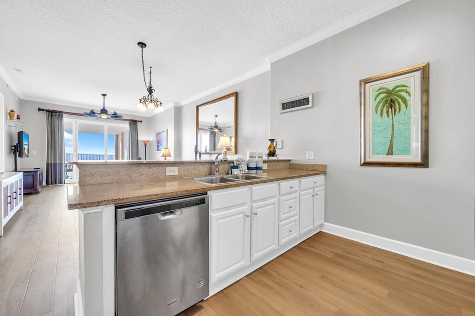 Condo, Multiple Beds (Ocean Reef 2203 - Emerald Shores Esca) | Private kitchen | Oven, toaster, cookware/dishes/utensils