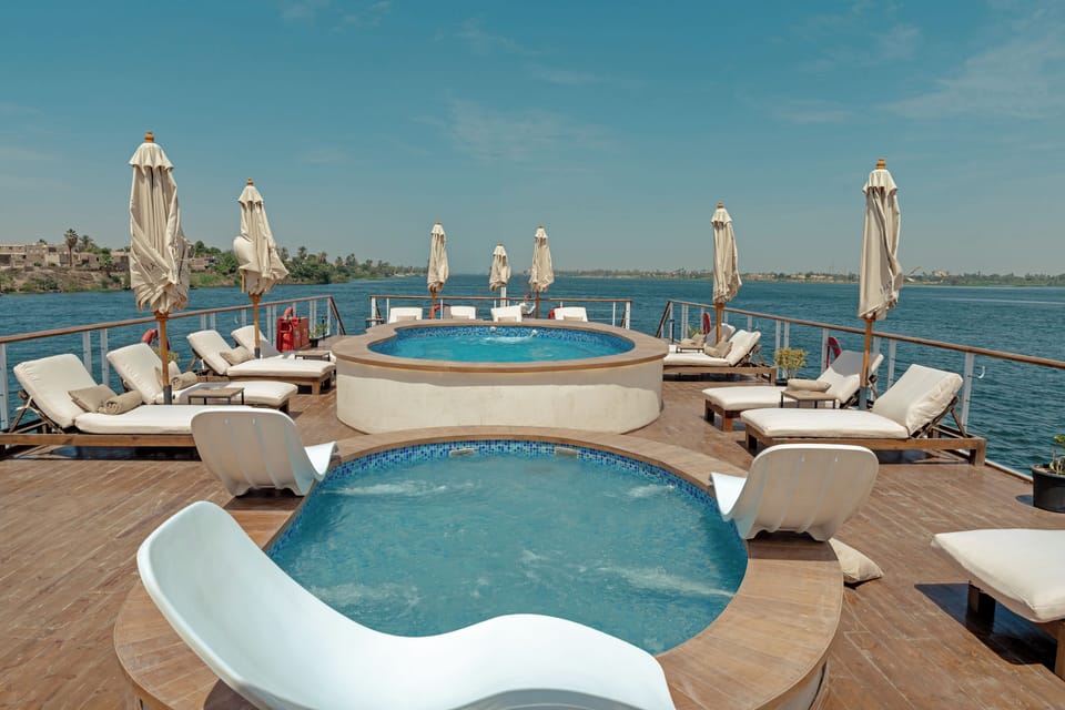 Hathor Ultra Luxury Dahabiya Cruise - Saturday from Luxor Docked boat in Luxor