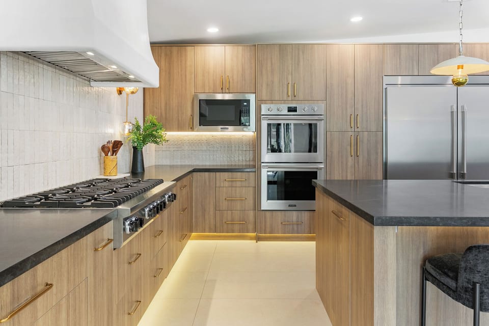 Fully stocked chef's kitchen