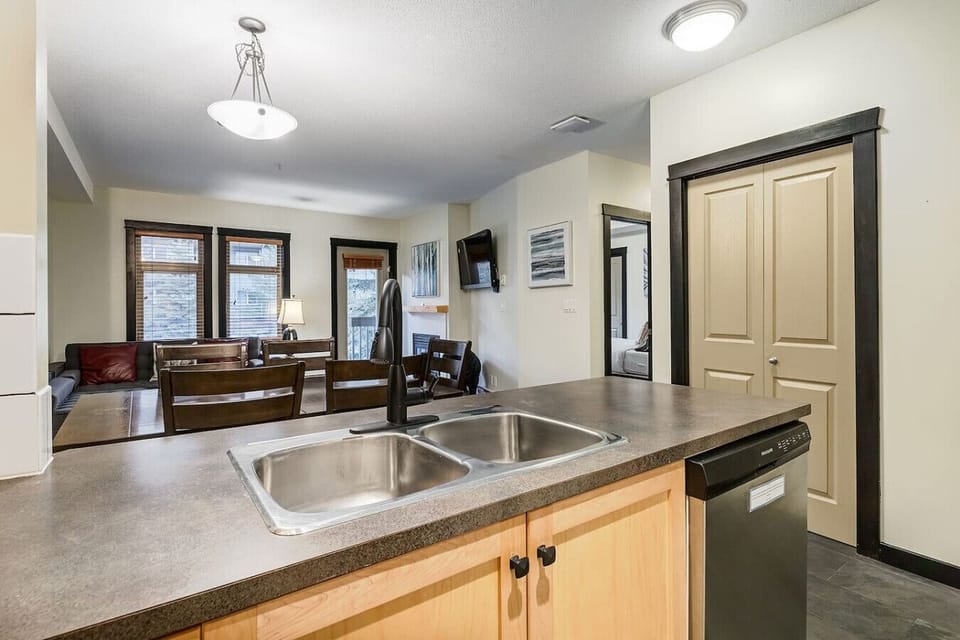 Counter space for meal preparation.