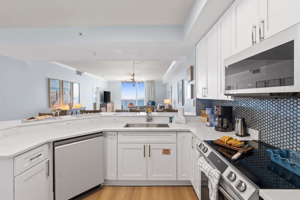 Full Size Kitchen with Bar Seating