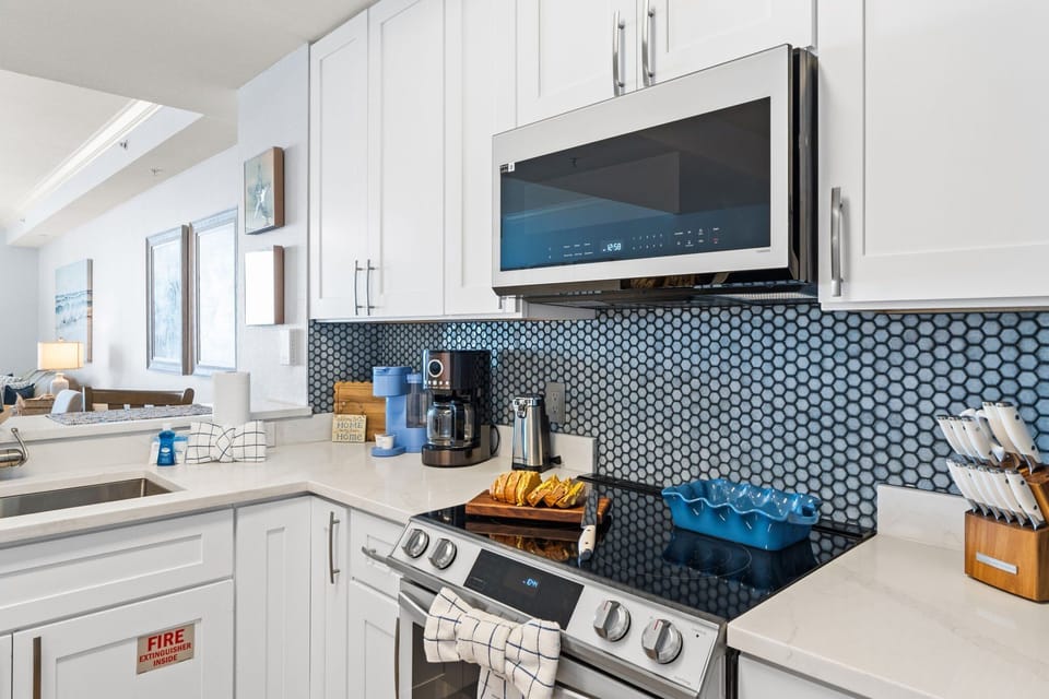 Full Size Kitchen with Bar Seating