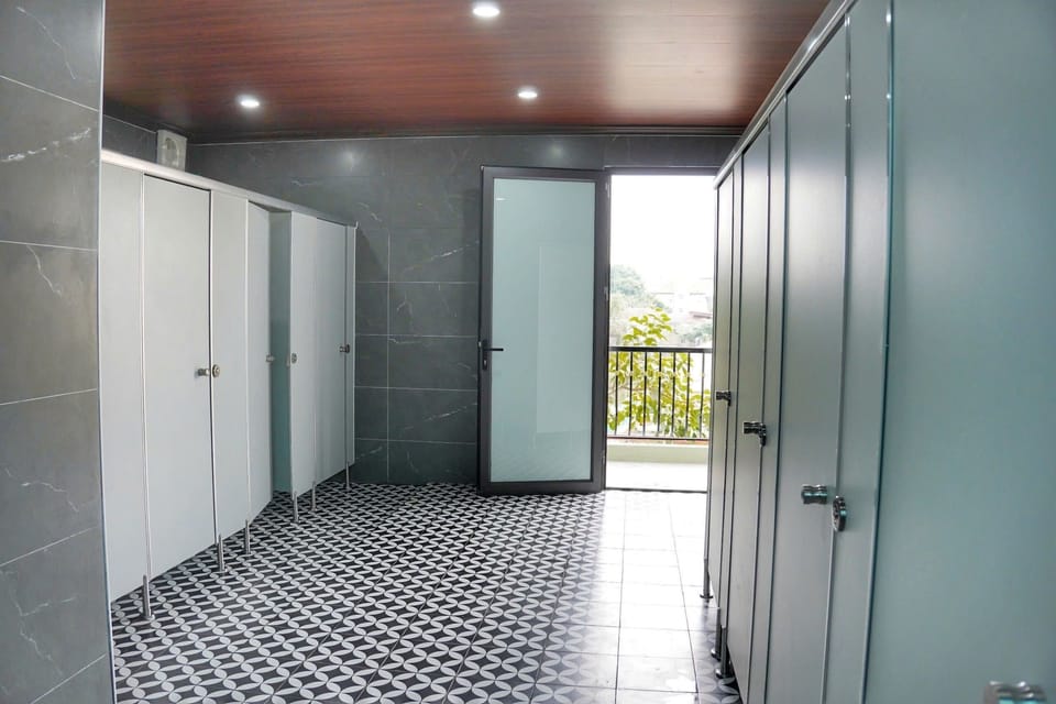 Basic Shared Dormitory, Balcony, Mountain View | Bathroom | Shower, hair dryer, toilet paper