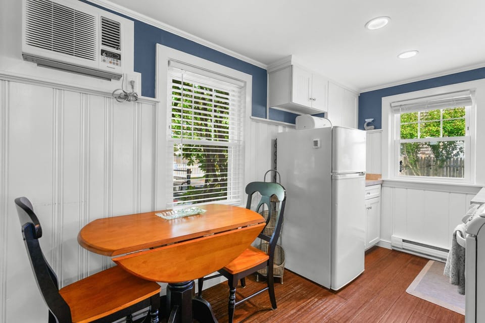 View of dining area and kitchen