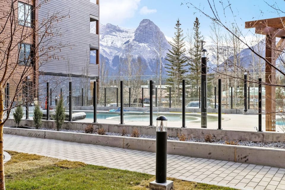 Shared hot tub and pool.