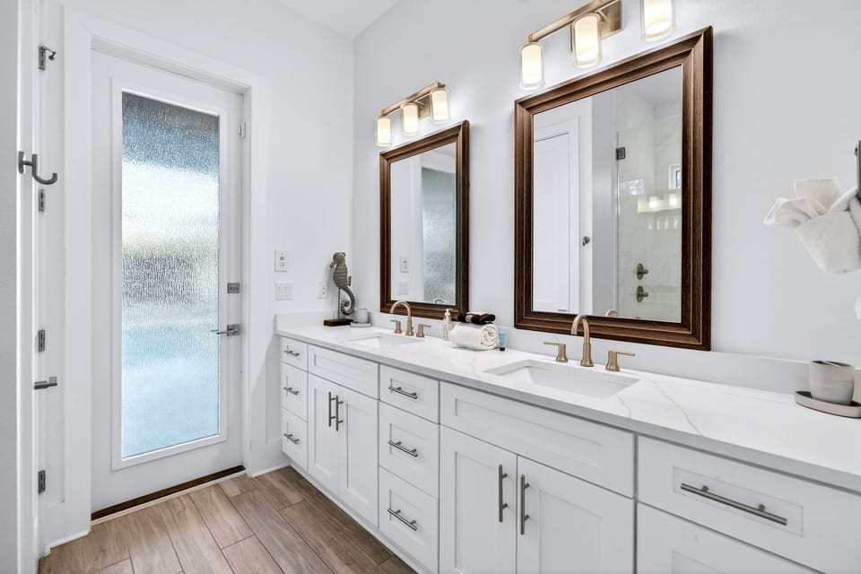 1st floor - Custom bunk room featuring 6 built-in twin beds and a private en-suite bathroom—perfect for kids and teens, with thoughtful design that maximizes space, comfort, and fun during your Miramar Beach getaway.
