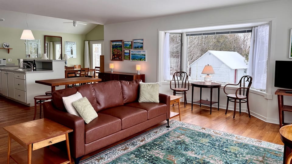 Bright living room with comfortable seating