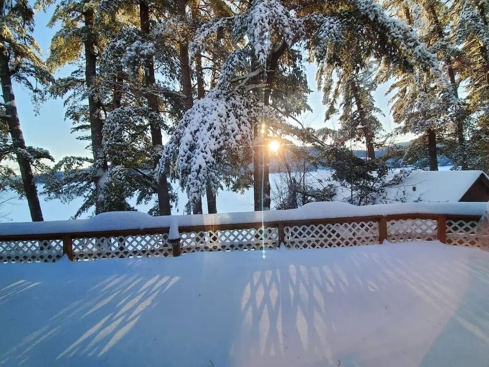 Winter is so beautiful at Yellow Pine Lake House. 