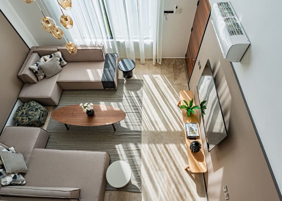 Bright open living space to unwind