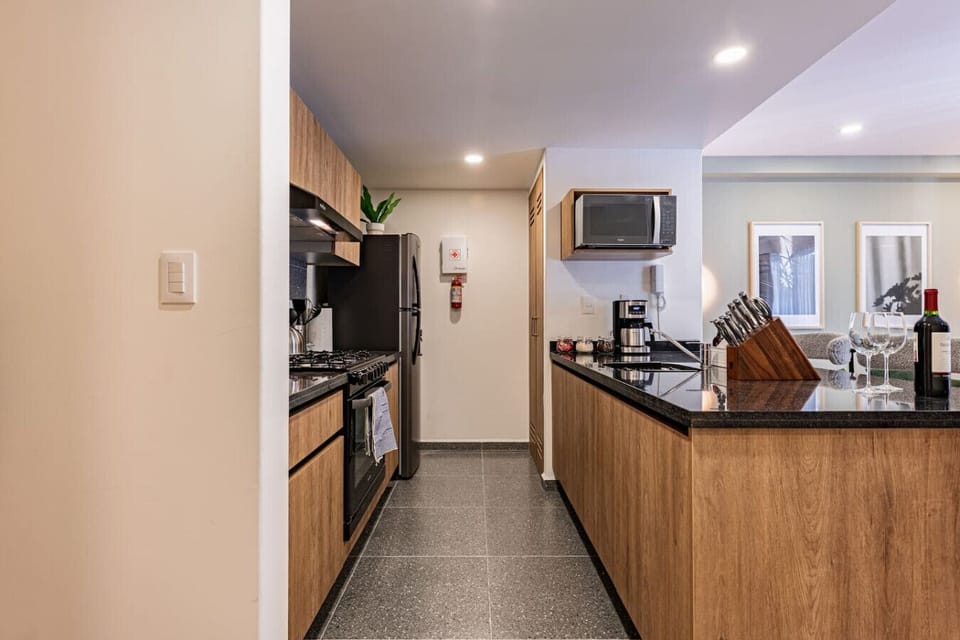 Full kitchen — everything you need, nothing missing