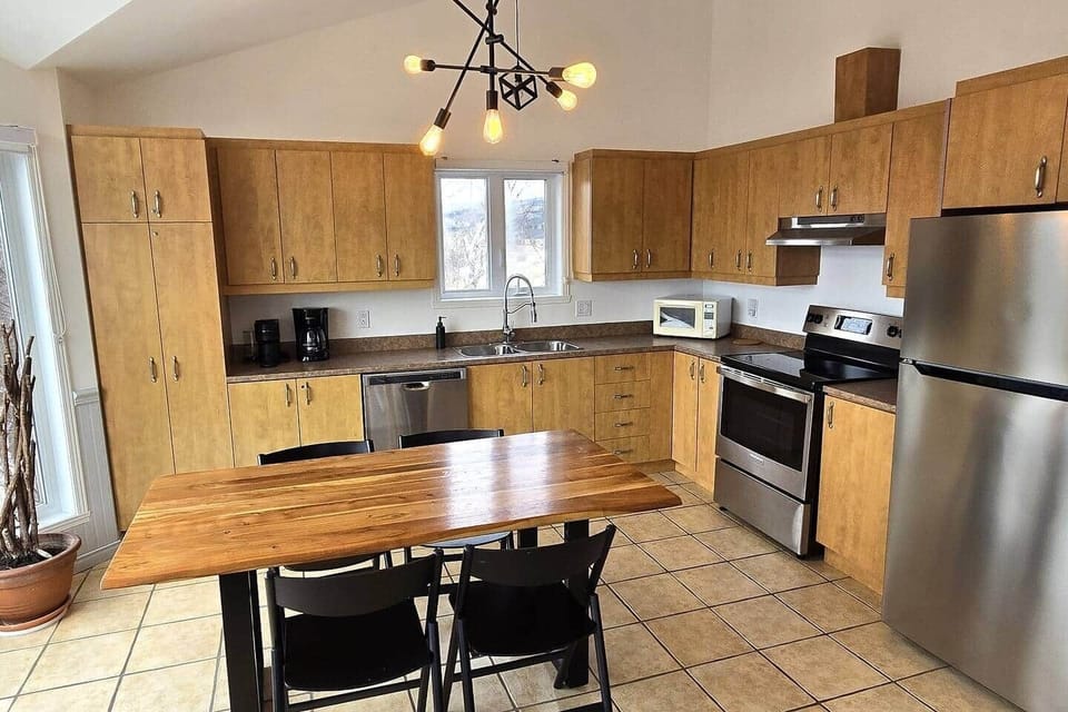 Dining room and kitchen