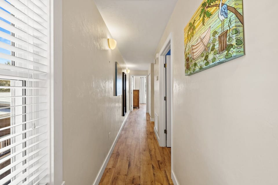 Hallway connects 2 bedrooms and a full bath!