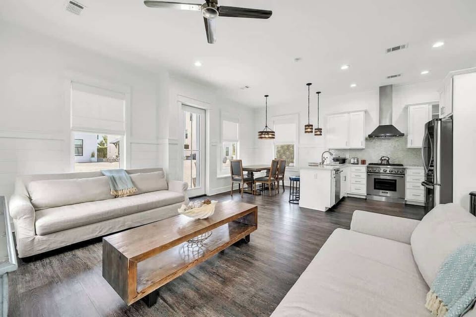 Seamless open-plan living and dining