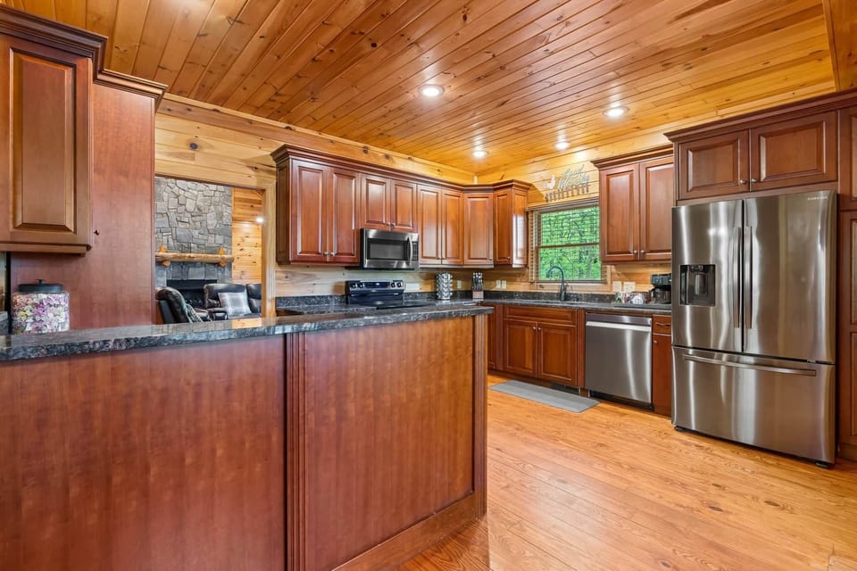 Well stocked kitchen on main level