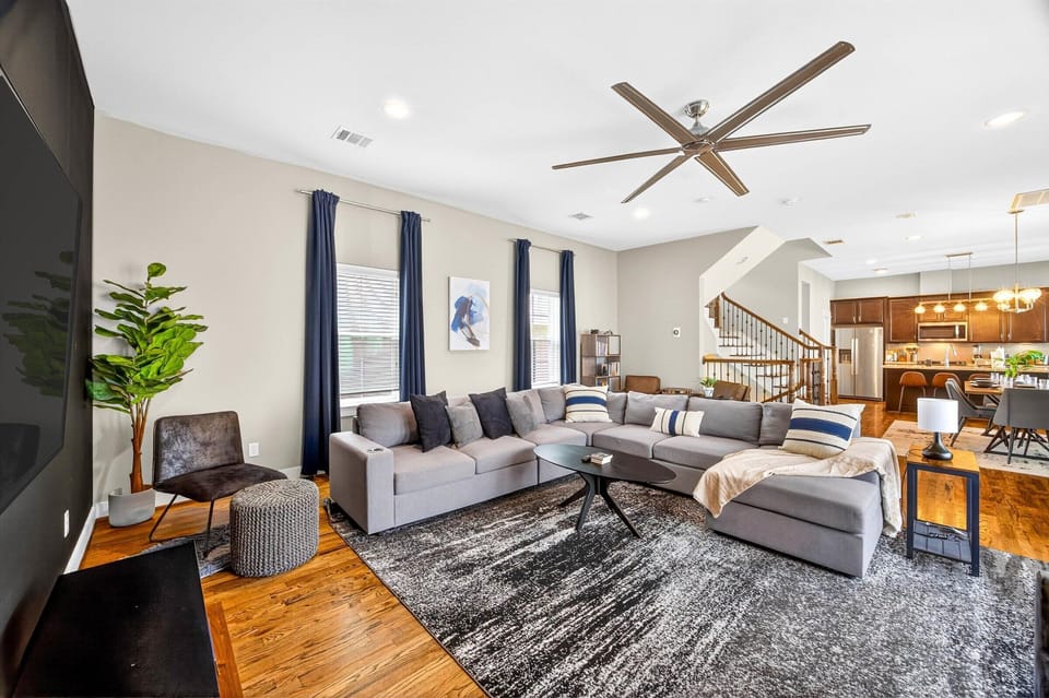 Step into comfort and style with our modern-designed living room.
