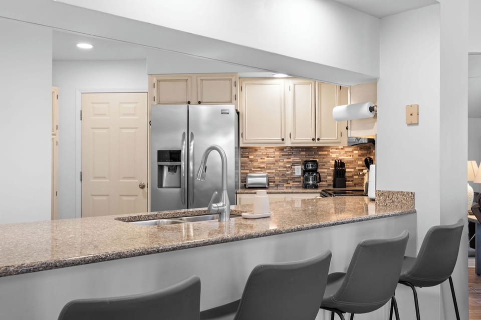 Kitchen bar seating for four