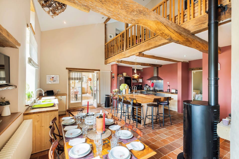 Kitchen and casual entertaining and dining space