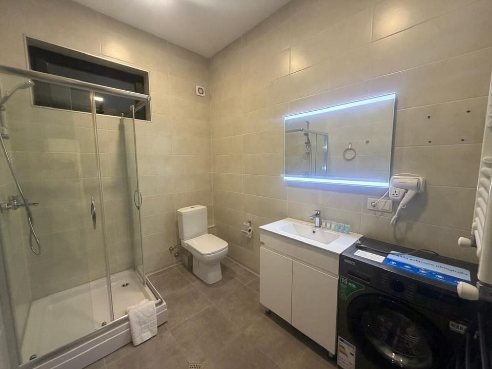 Deluxe Apartment | Bathroom | Free toiletries, hair dryer, slippers, towels