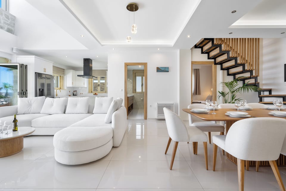 Luxury Villa | Living area | 50-inch Smart TV with digital channels, Netflix, streaming services