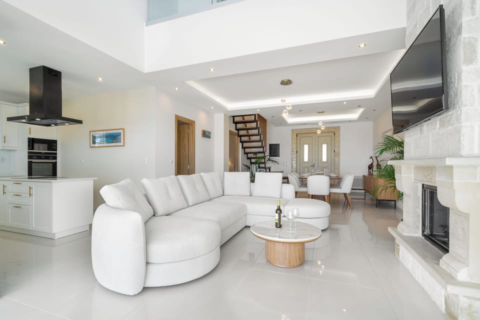 Luxury Villa | Living area | 50-inch Smart TV with digital channels, Netflix, streaming services