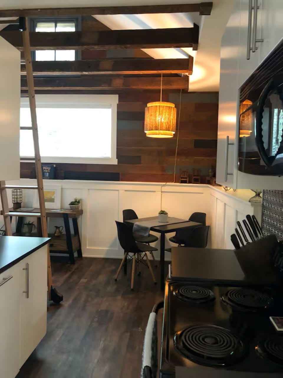 A fun new lamp is now hanging over the kitchen table!
