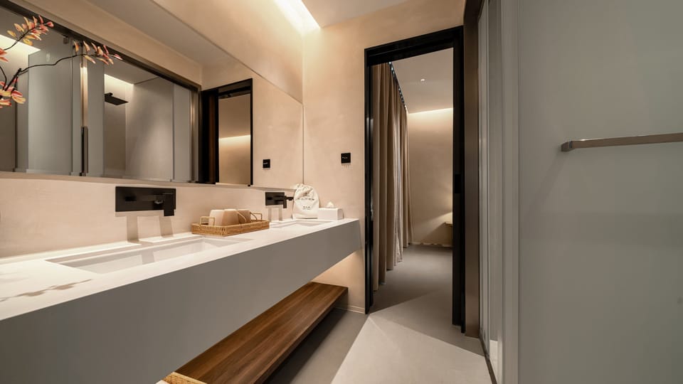 Premium Quadruple Room, City View | Living area | 55-inch TV with satellite channels