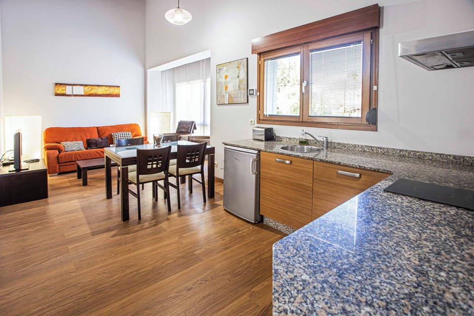 Apartment | Private kitchen | Mini-fridge, microwave, stovetop, dishwasher