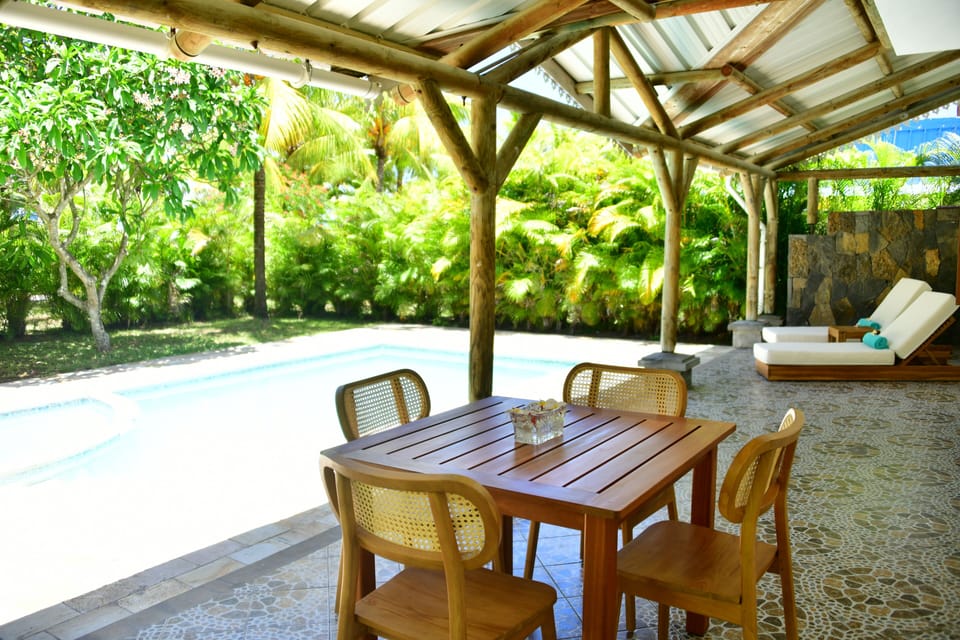 Outdoor banquet area