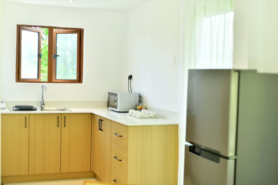 Exclusive Villa, 3 Bedrooms, Private Pool | Private kitchen | Coffee/tea maker, full-size fridge, microwave, electric kettle