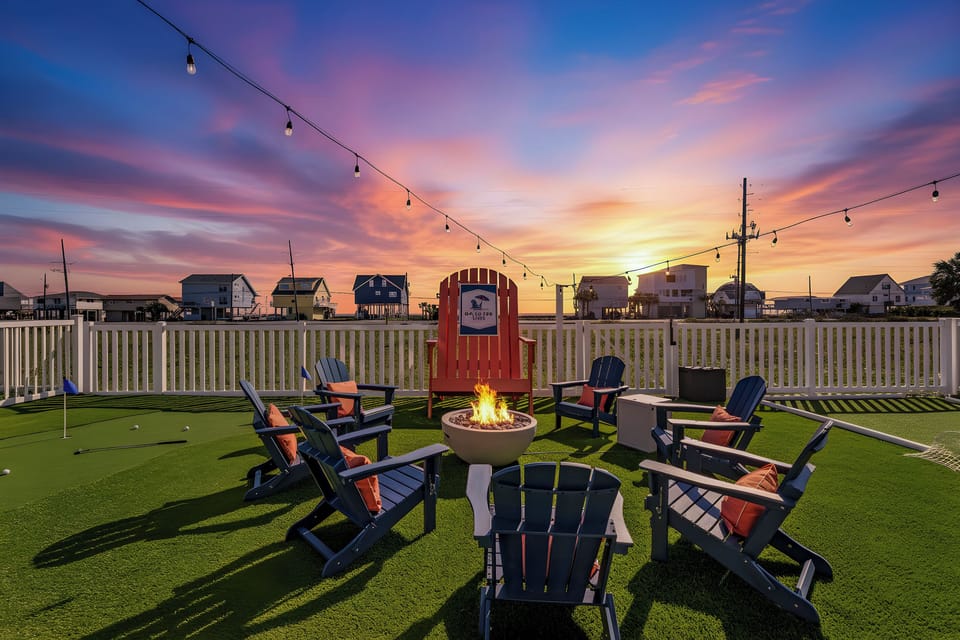 Take a seat in our giant fireside chair, while the s'mores are roasting.