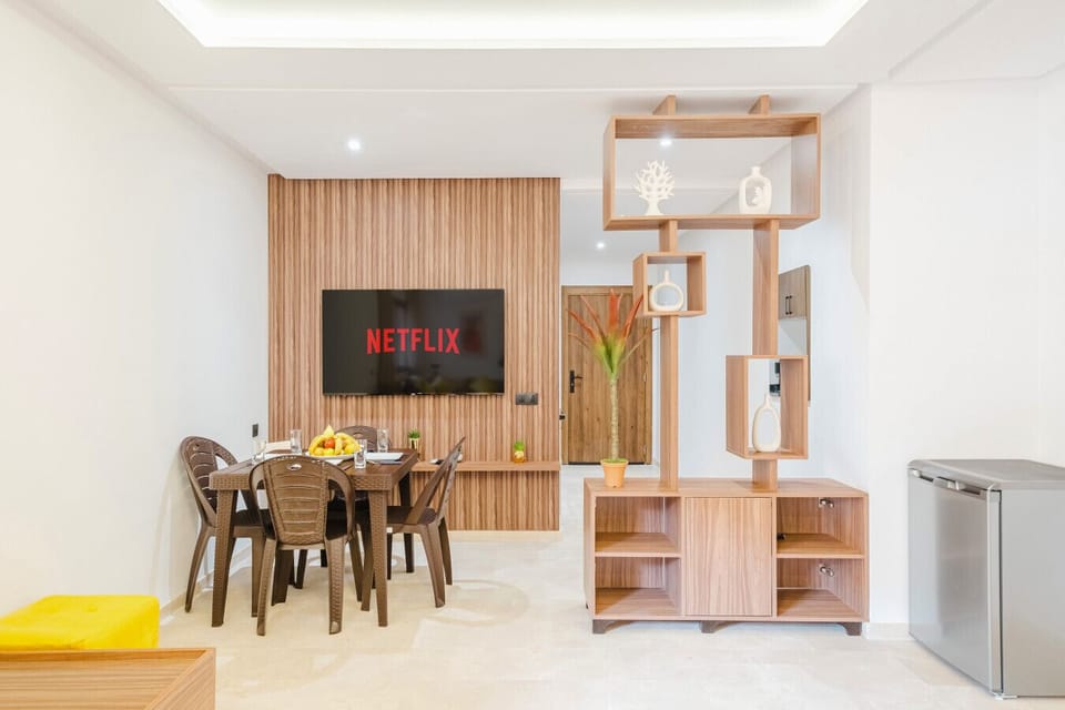 Dining space inside apartment