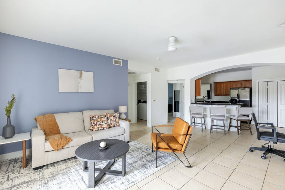 Apartment (2 Bedrooms) | Living area | 50-inch Smart TV with digital channels