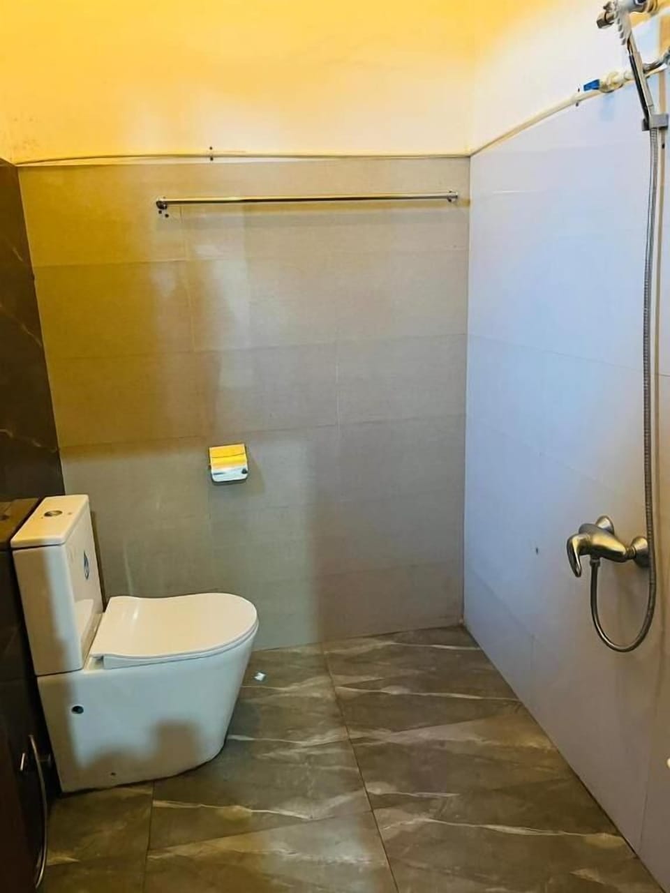 Bathroom | Shower, slippers, towels, soap