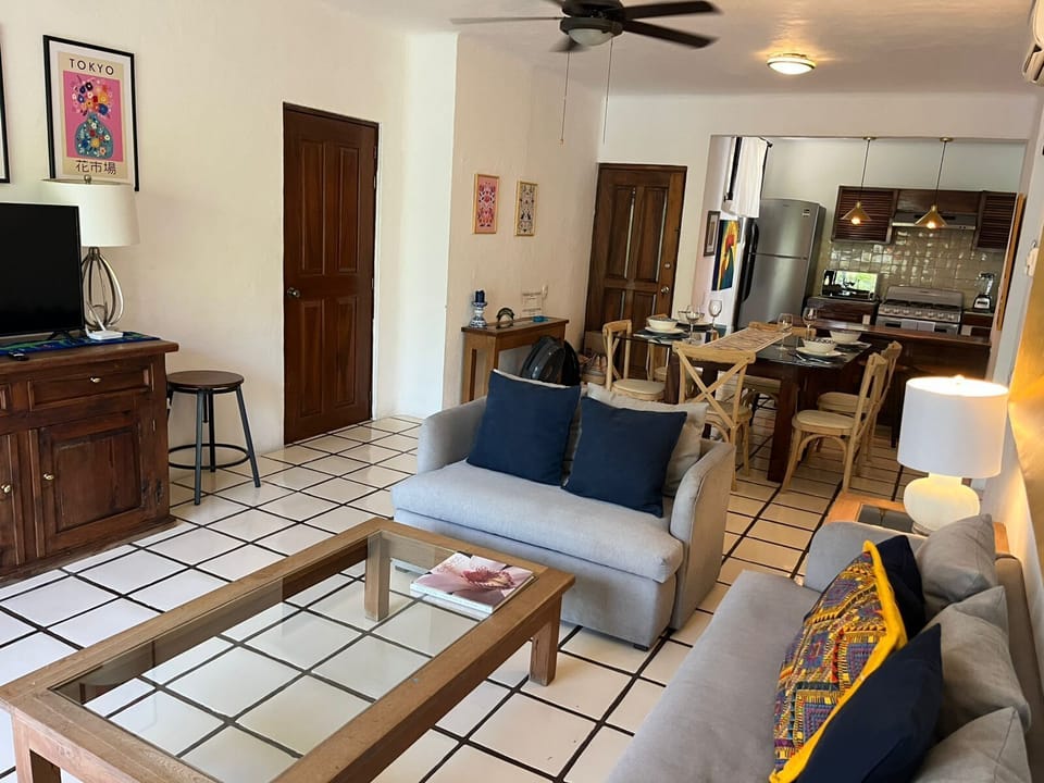 Spacious open-plan area with comfortable dining and lounge.