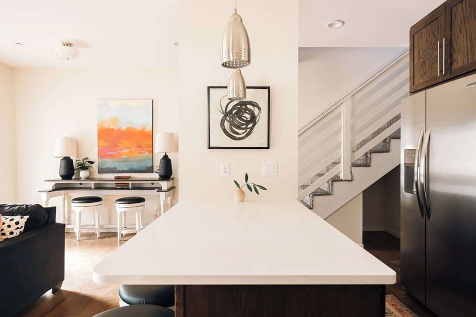 Kitchen island with bar-style chair seating
