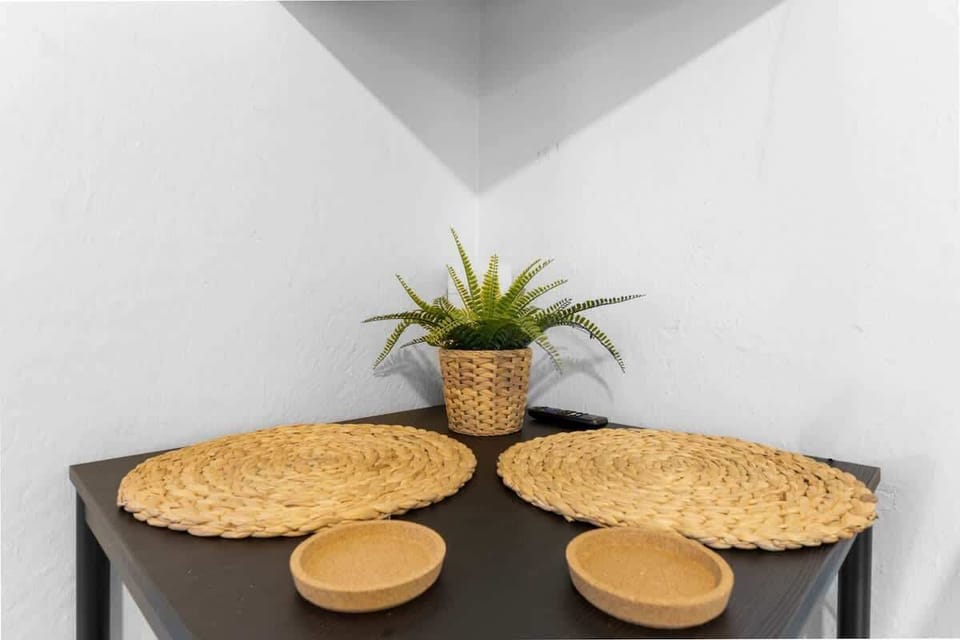 A cozy table for casual meals or your morning coffee.