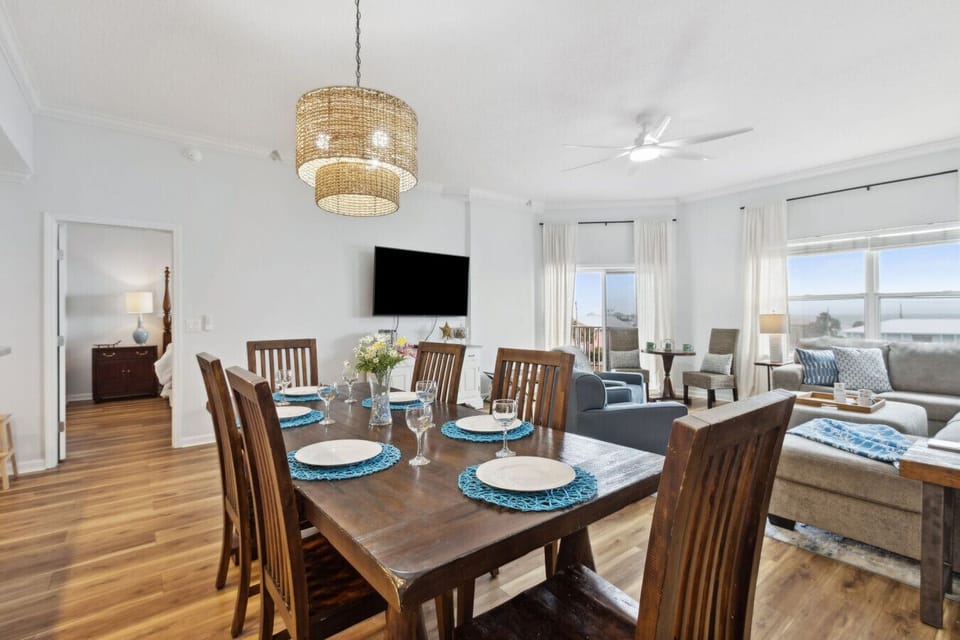 Spacious dining area