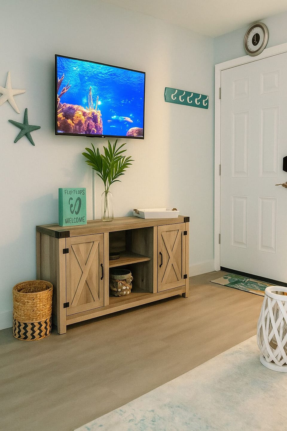 TV in spacious living room