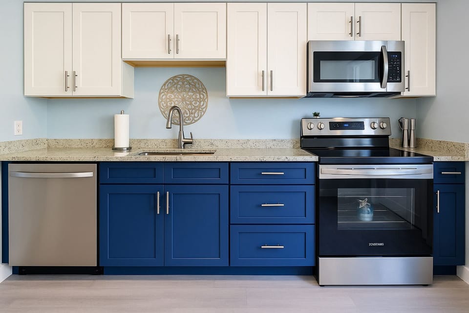 Full Kitchen with all major appliances and cooking utensils