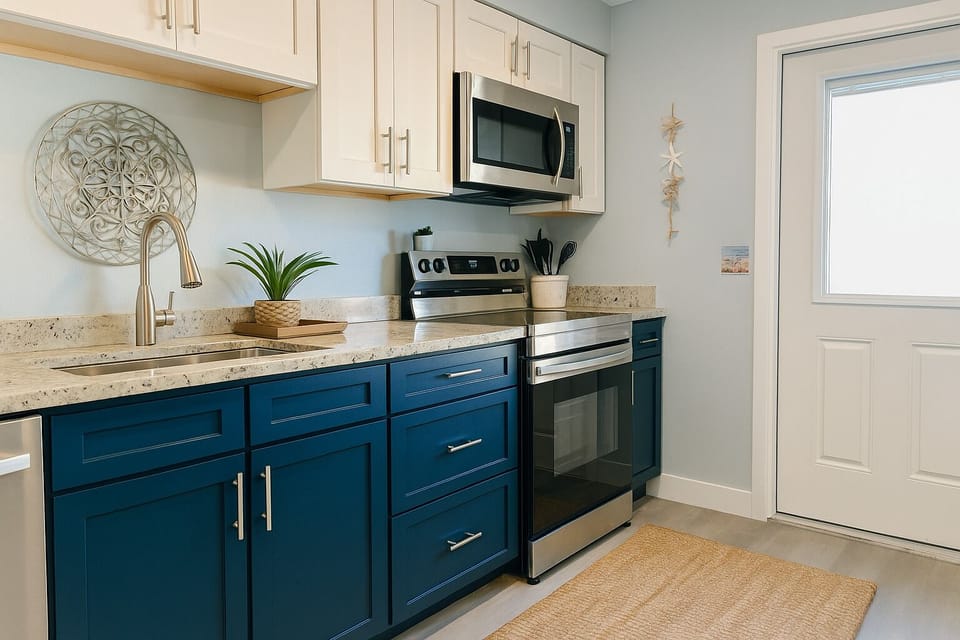 Full Kitchen with all major appliances and cooking utensils