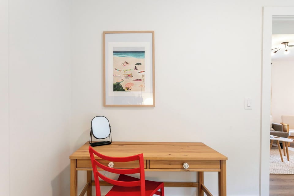 Simple workspace with desk and chair