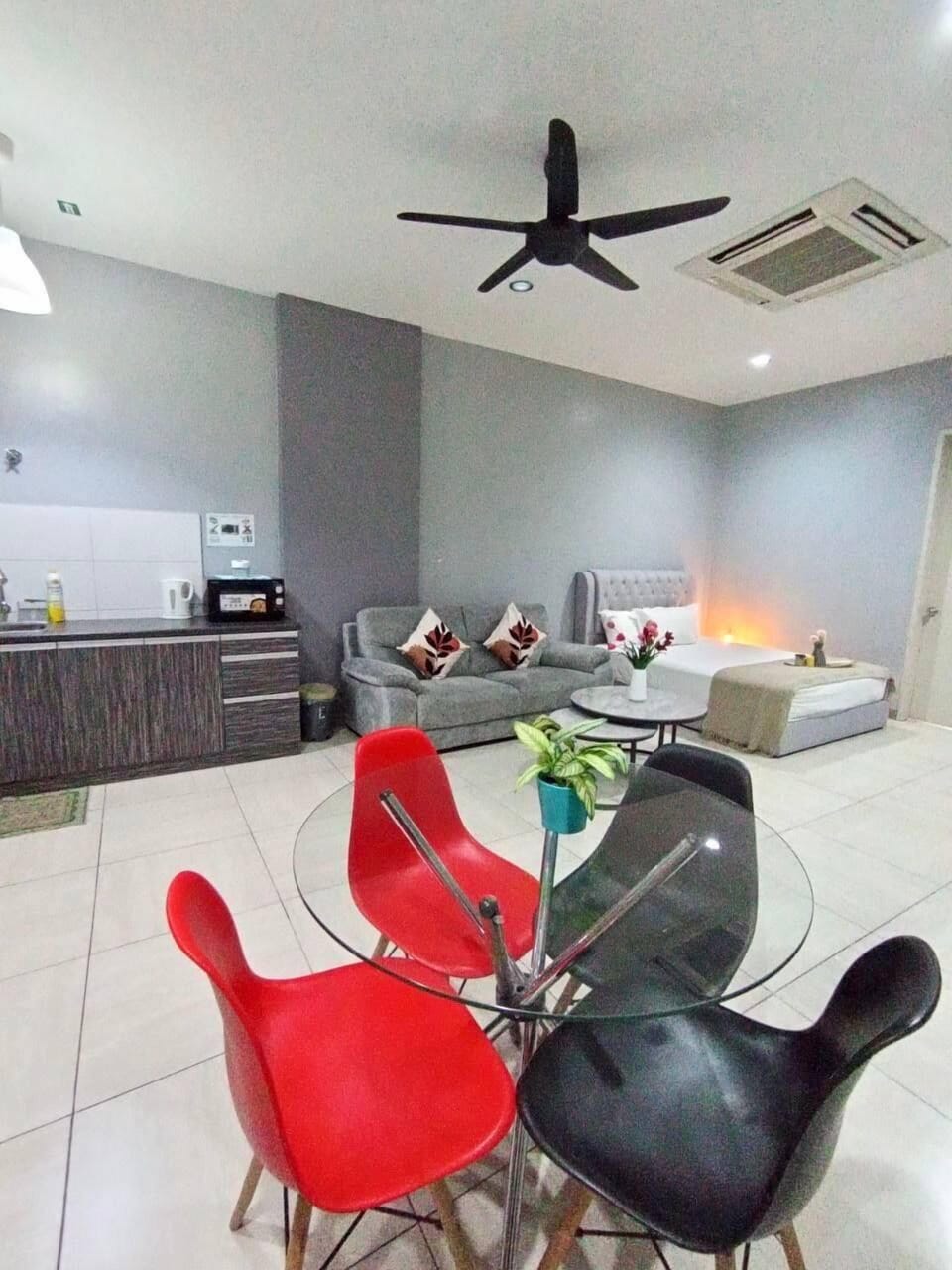 Basic Apartment, City View | Living area | 42-inch LCD TV with digital channels, Netflix, streaming services
