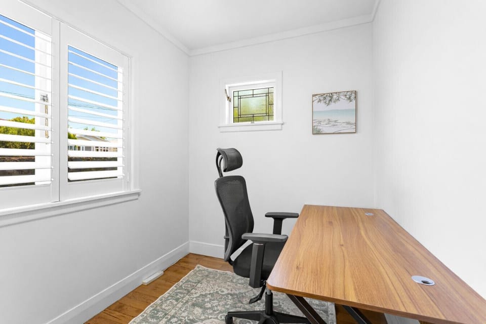 Office with desk and chair