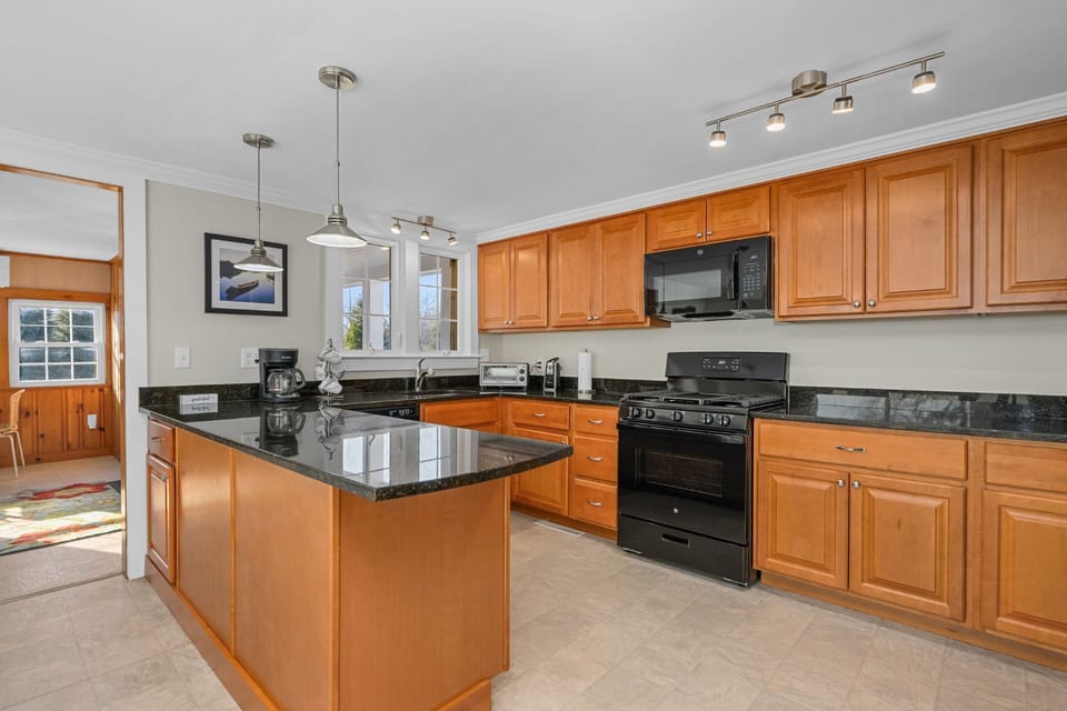 Kitchen with a  island