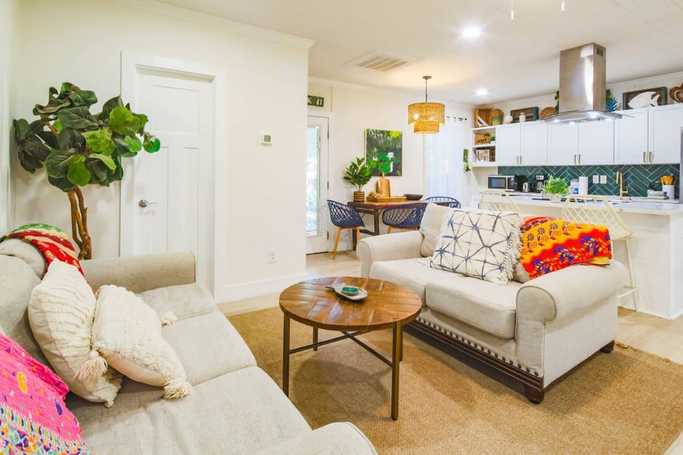 It is easy to interact with your family with the home's open floor plan.