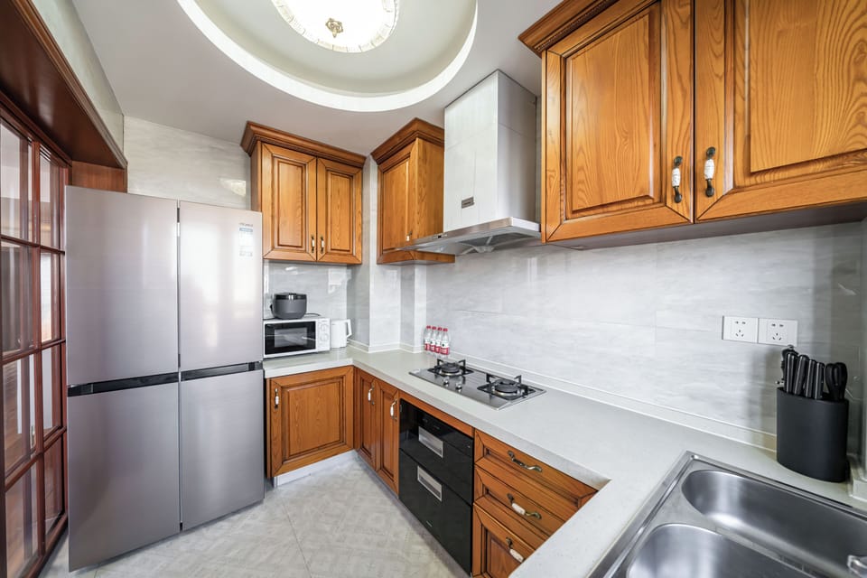 Superior Apartment, 2 Bedrooms, Balcony, City View | Private kitchen | Fridge, microwave, stovetop, cookware/dishes/utensils