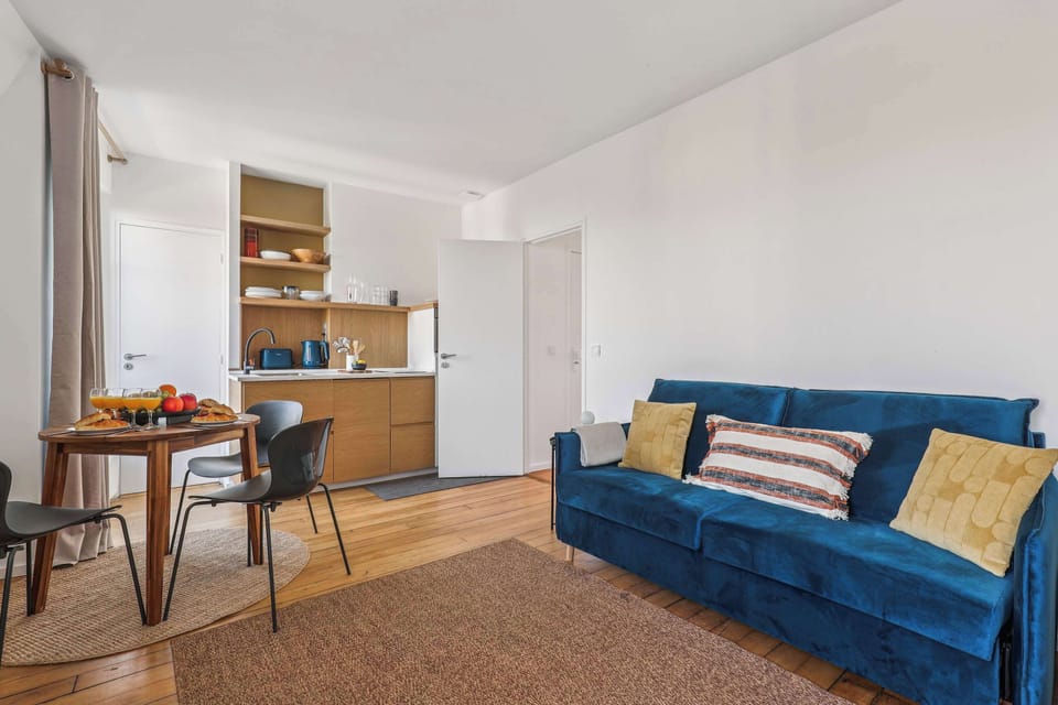 The open-plan living and dining area